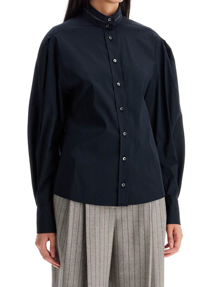 Brunello Cucinelli high-neck blouse with monile embellishment