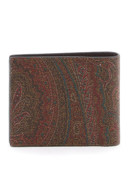 Etro paisley bifold wallet with pegaso logo