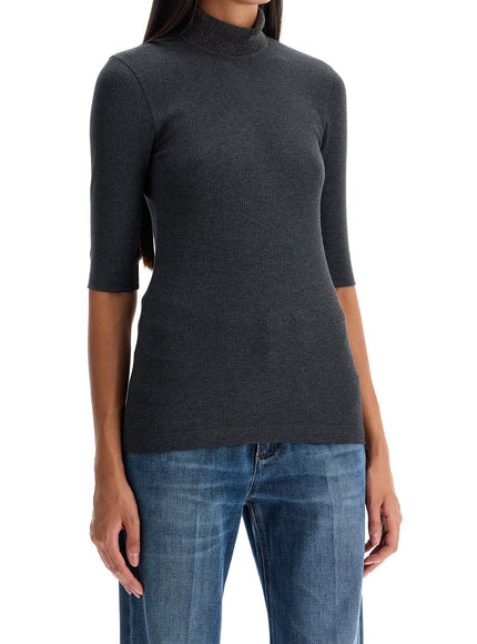 Brunello Cucinelli t-shirt with precious ribbed