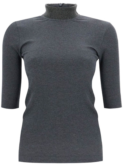 Brunello Cucinelli t-shirt with precious ribbed