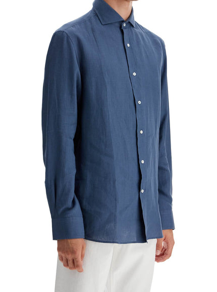 Brunello Cucinelli easy fit hemp shirt for a comfortable