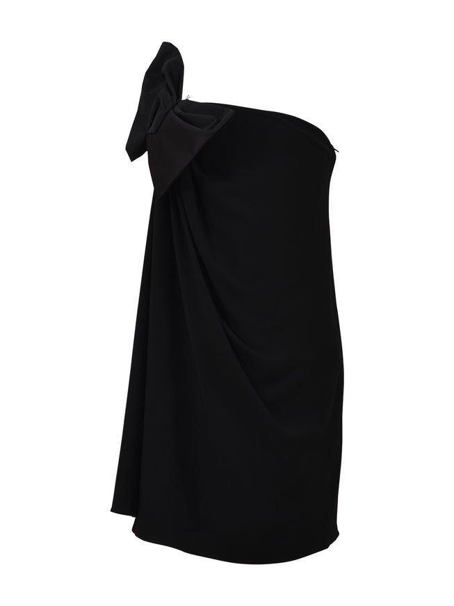 Saint Laurent Mini Black Dress With Bow