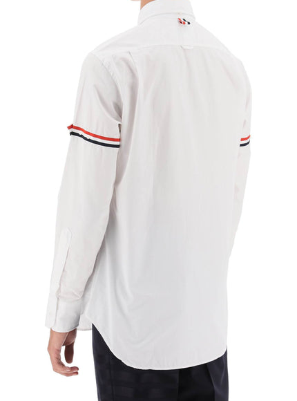 Thom Browne oxford button-down shirt with rwb armbands