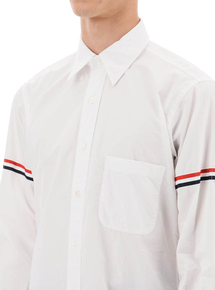 Thom Browne oxford button-down shirt with rwb armbands