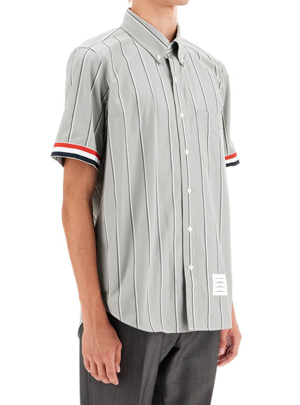 Thom Browne striped short-sleeved shirt