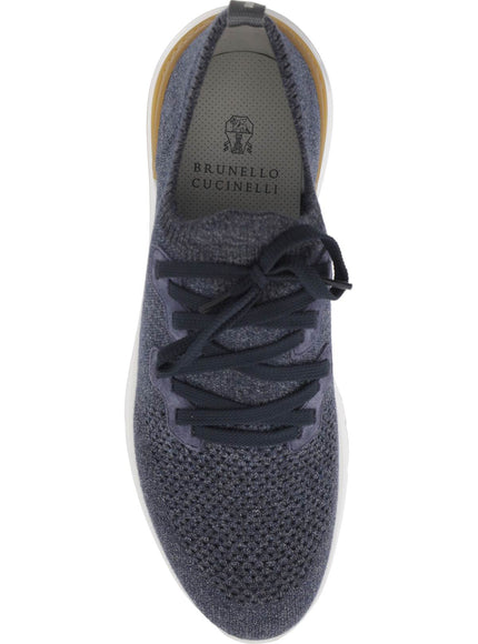 Brunello Cucinelli knit chine sneakers in