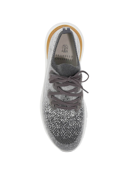 Brunello Cucinelli knit chine sneakers in