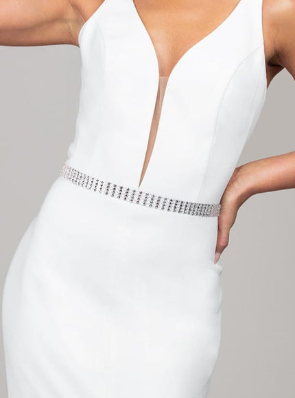 Mackenzie Striped Crystal belt