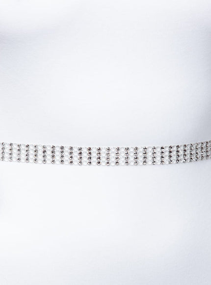 Mackenzie Striped Crystal belt