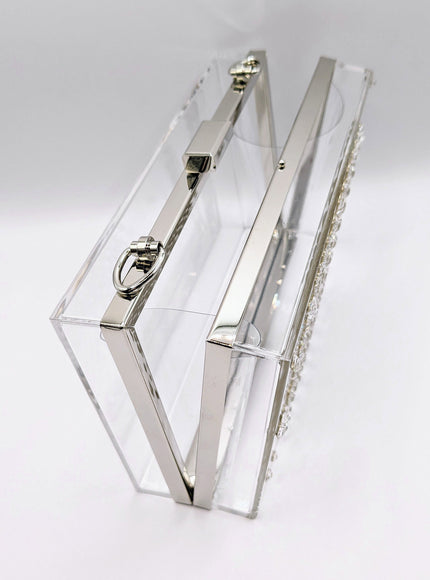 Madison Butterfly Crystal Lucite Clutch