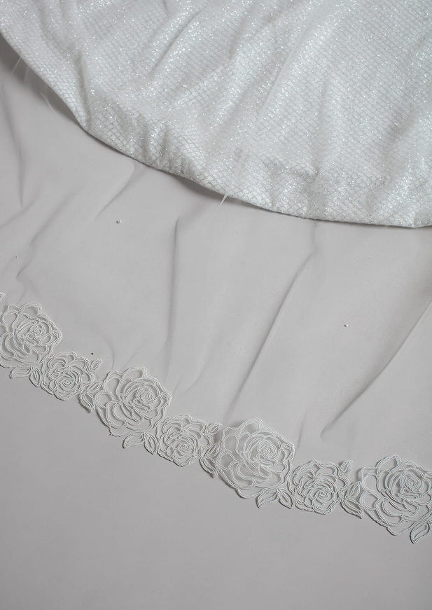 Magnolia Pearl and Floral Lace Cathedral Veil
