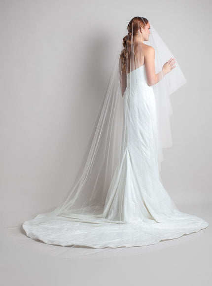 Makenna Two-Tier Pearl Trimmed Cathedral Veil