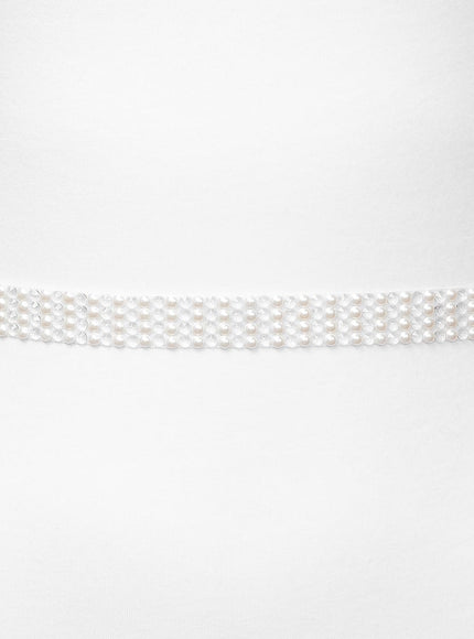Mallory Striped Pearl Belt