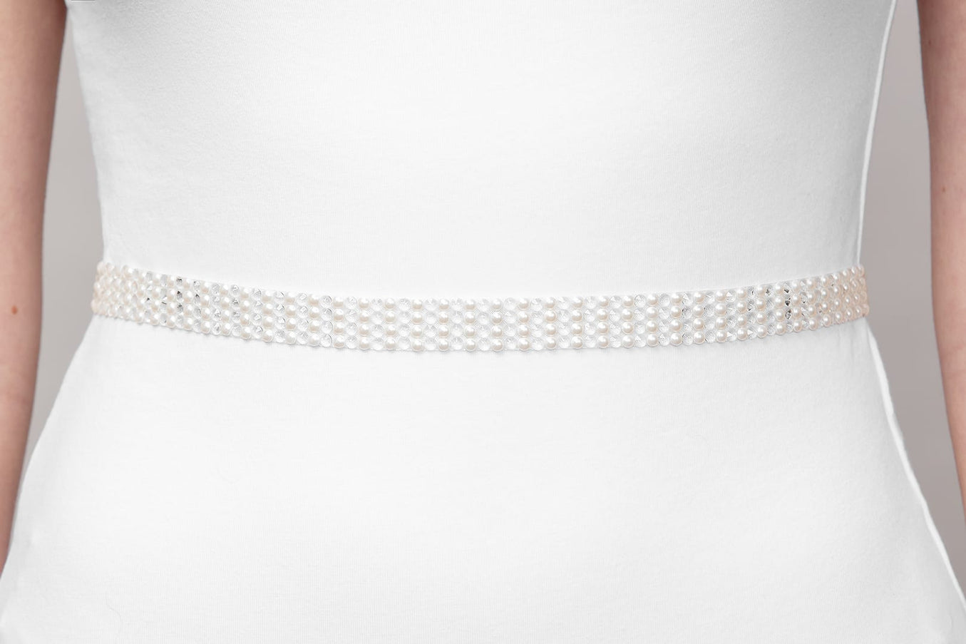 Mallory Striped Pearl Belt