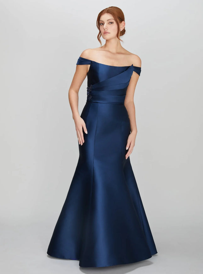 Anne Barge Margo Off the Shoulder Trumpet Gown