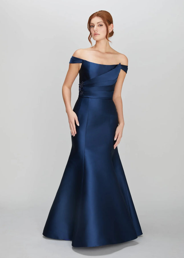 Anne Barge Margo Off the Shoulder Trumpet Gown