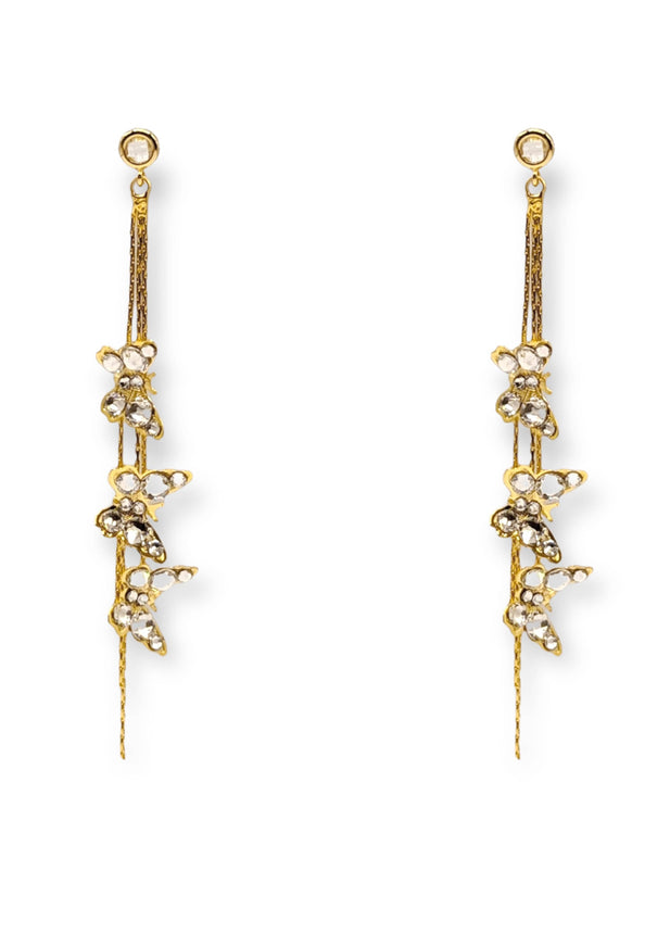 Meadow Crystal Butterfly Drop Earrings