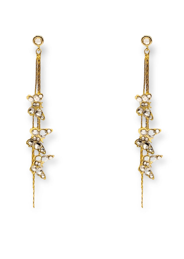 Meadow Crystal Butterfly Drop Earrings