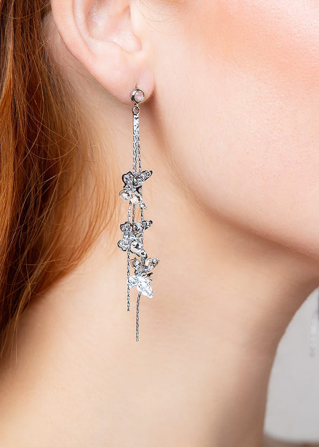 Meadow Crystal Butterfly Drop Earrings