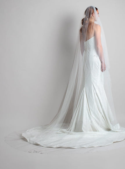 Mikaela Cathedral Butterfly Crystal Veil