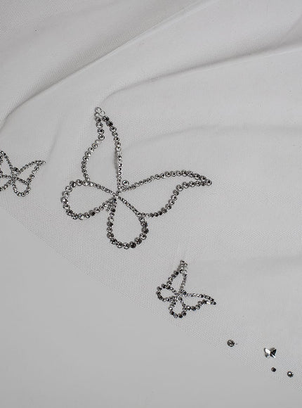 Mikaela Cathedral Butterfly Crystal Veil