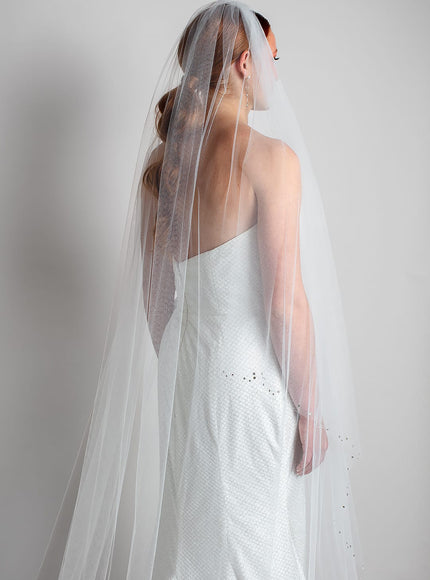 Mikaela Cathedral Butterfly Crystal Veil