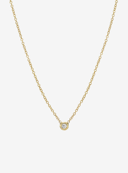 Zoe Lev Kids Mini Bezel Diamond Necklace