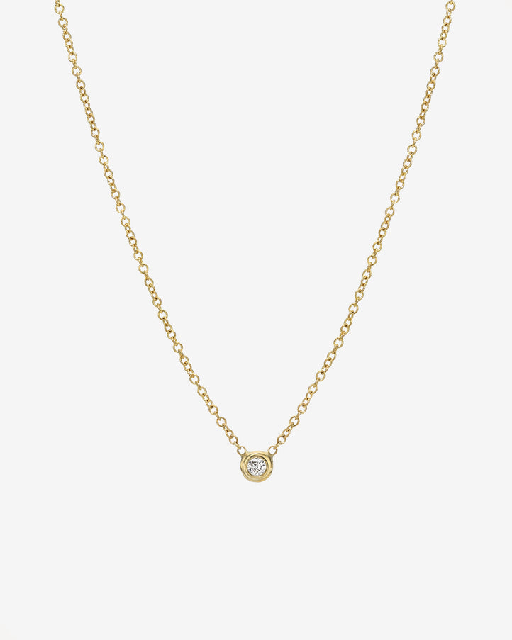 Zoe Lev Kids Mini Bezel Diamond Necklace