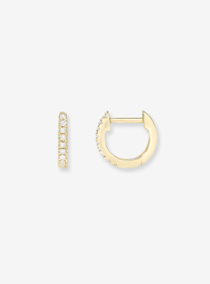 Zoe Lev Mini Diamond Huggie Earrings