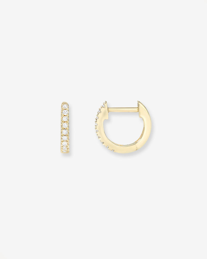 Zoe Lev Mini Diamond Huggie Earrings