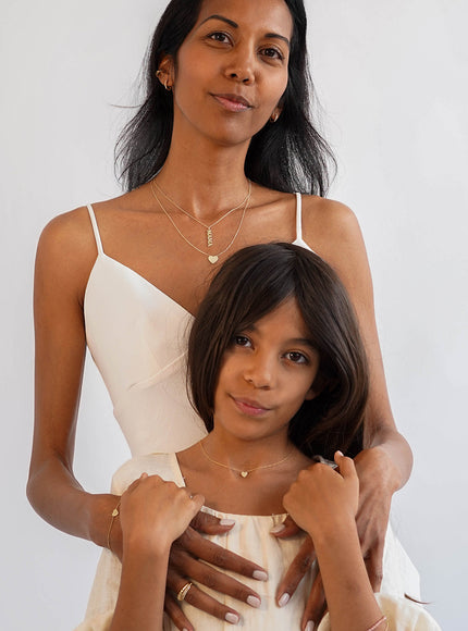 Zoe Lev 14K Gold Heart Necklaces Mommy + Me