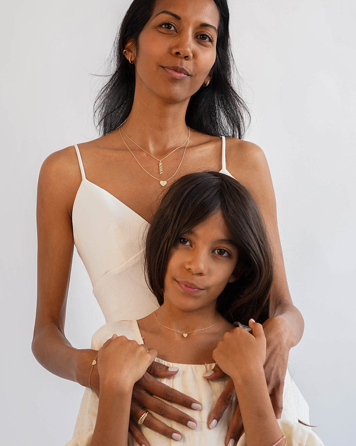 Zoe Lev 14K Gold Heart Necklaces Mommy + Me