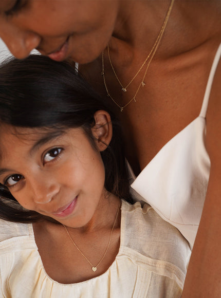 Zoe Lev 14K Gold Heart Necklaces Mommy + Me