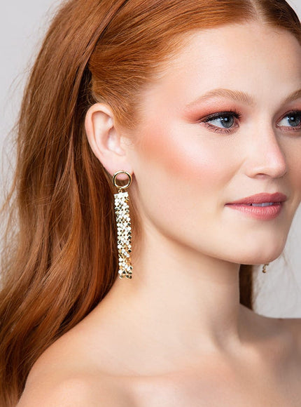 Morgan Disco Ball Crystal Drop Earrings