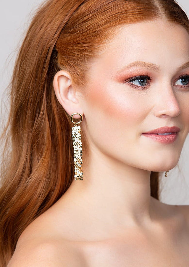 Morgan Disco Ball Crystal Drop Earrings