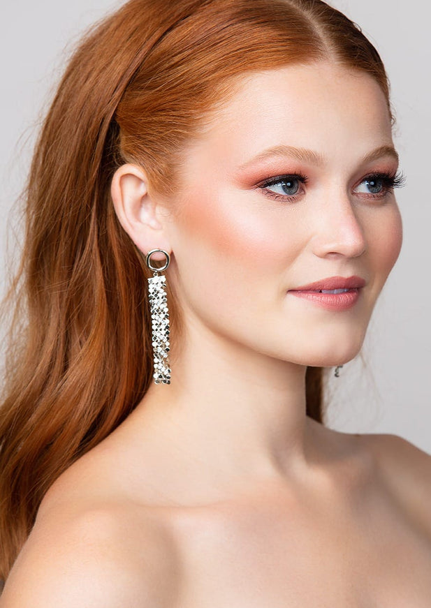 Morgan Disco Ball Crystal Drop Earrings