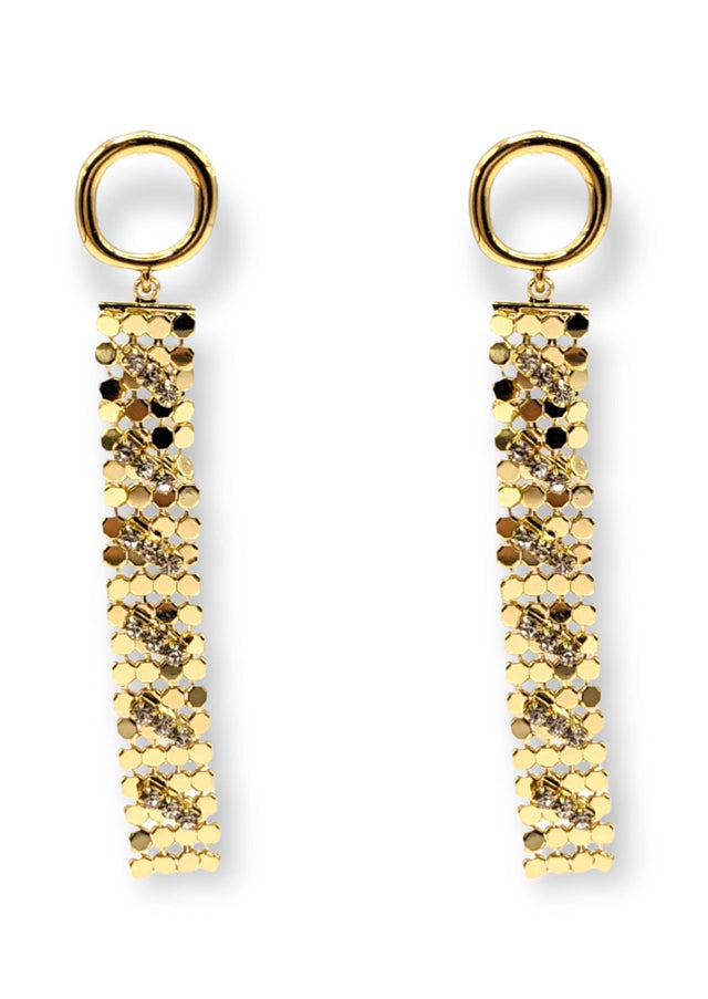 Morgan Disco Ball Crystal Drop Earrings