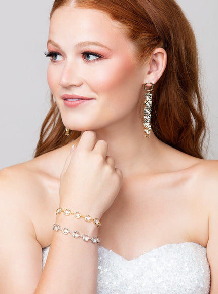 Morgan Disco Ball Crystal Drop Earrings