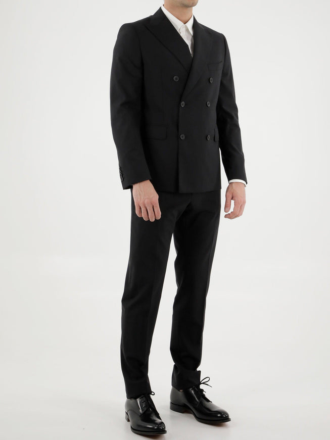 Tonello Black Wool Two-piece Suit - Ellie Belle