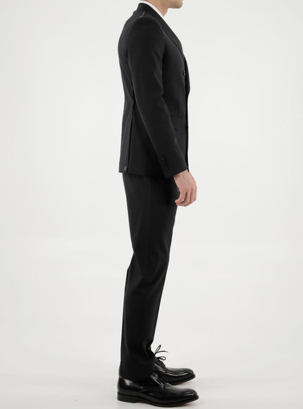 Tonello Black Wool Two-piece Suit - Ellie Belle