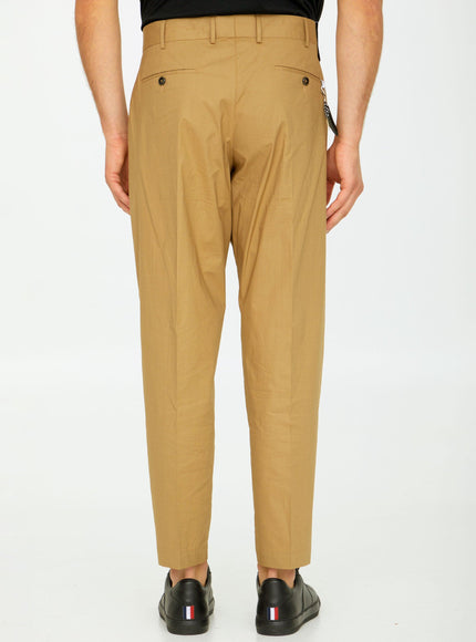 Pt Torino Beige Cotton Trousers - Ellie Belle