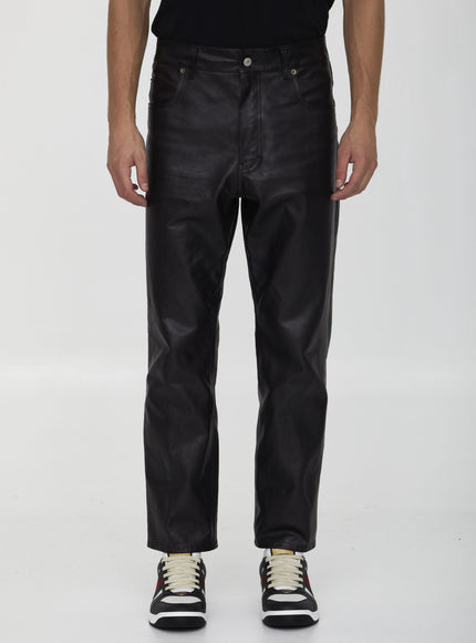 Gucci Shiny Leather Trousers