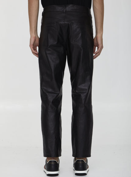 Gucci Shiny Leather Trousers