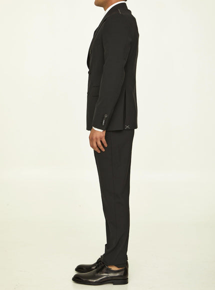 Tonello Black Stretch Wool Suit - Ellie Belle