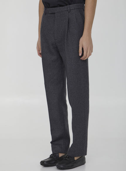 Gucci Wool Mohair Formal Pant In Gray