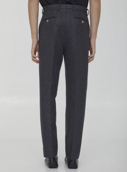 Gucci Wool Mohair Formal Pant In Gray