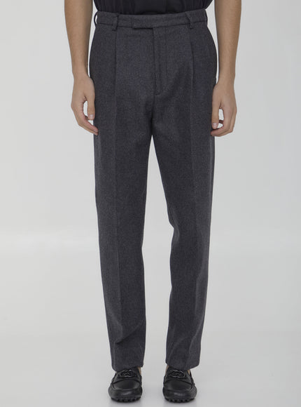 Gucci Wool Mohair Formal Pant In Gray