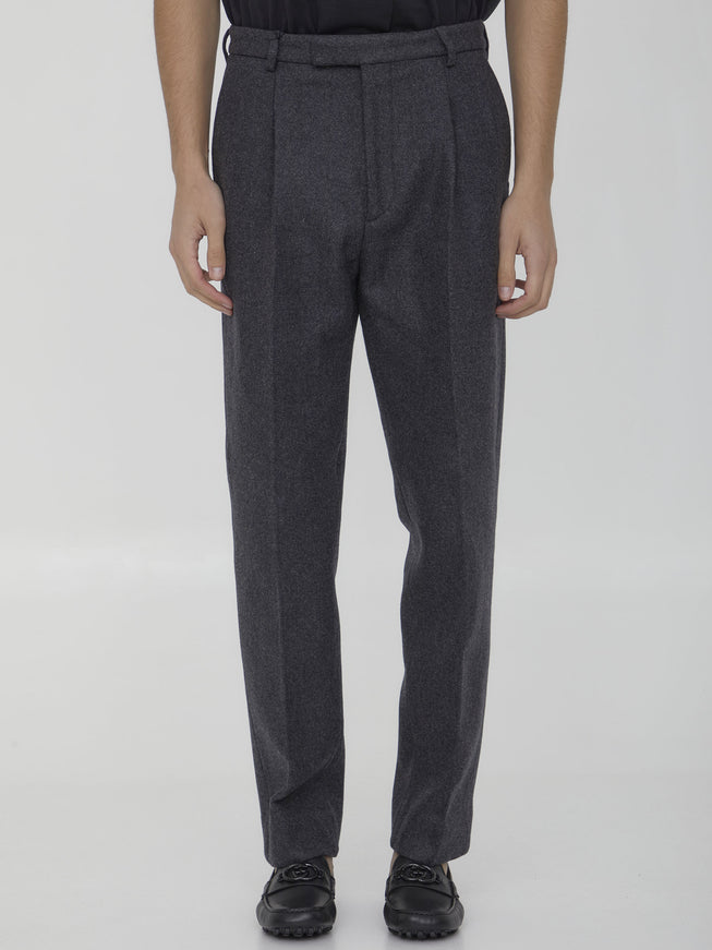 Gucci Wool Mohair Formal Pant In Gray