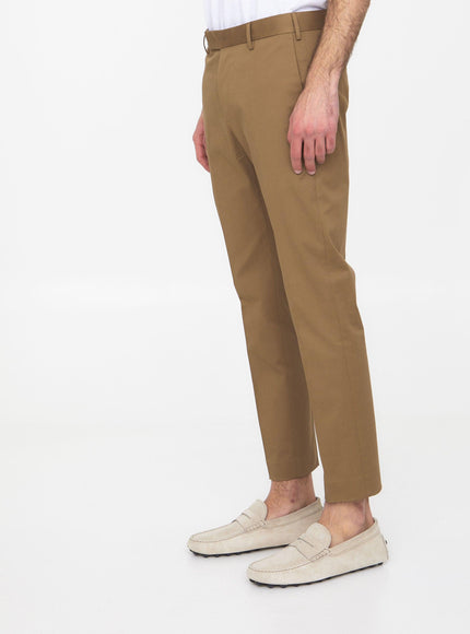 Pt Torino Beige Gabardine Trousers - Ellie Belle