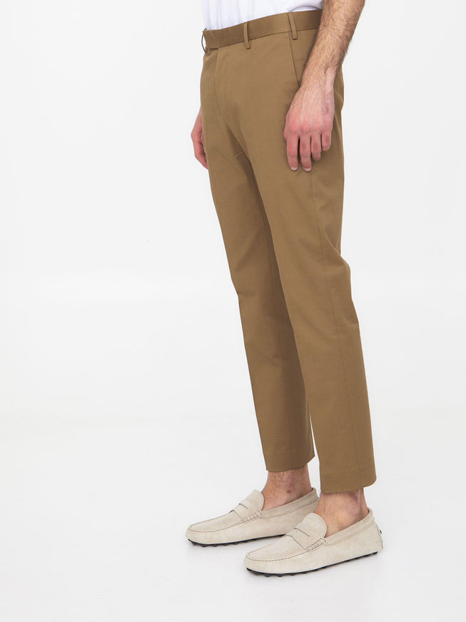 Pt Torino Beige Gabardine Trousers - Ellie Belle